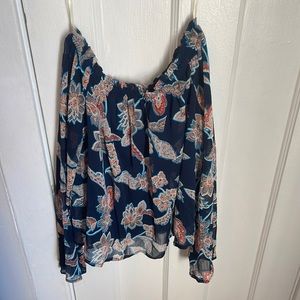 Off the shoulder patterned blouse
